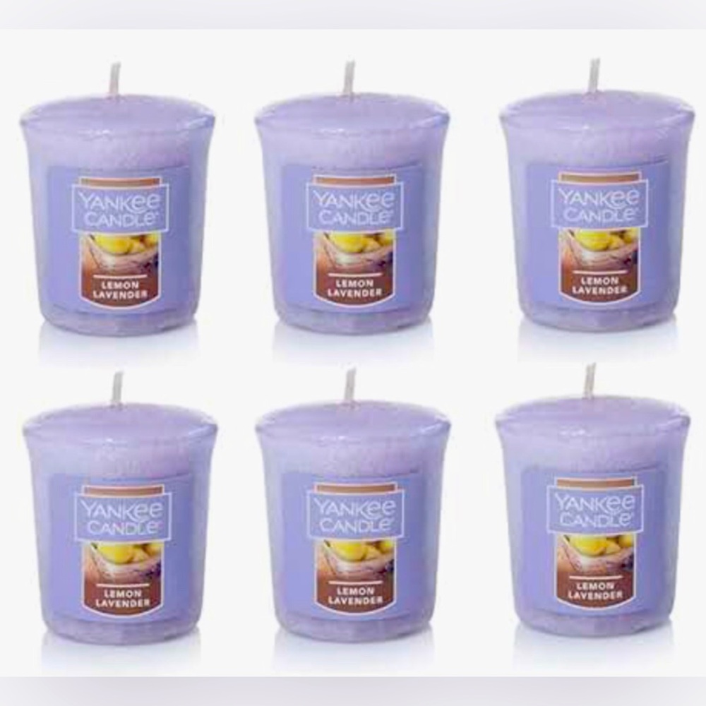 6- six Yankee Candle Lemon Lavender Votives Set bundle wax
